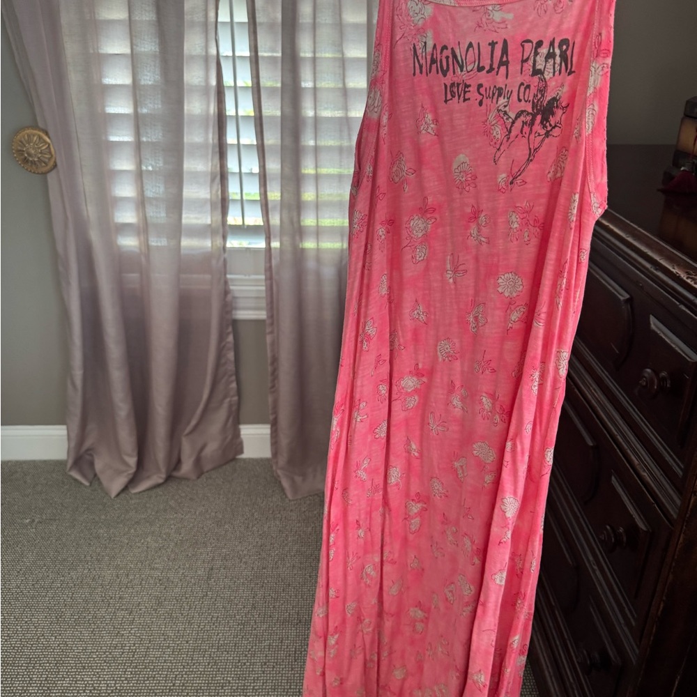 Pink Floral Maxi Dress